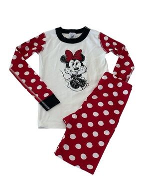 Hanna Andersson Minnie Mouse Disney Pajama Set Long John Size 130 (8)